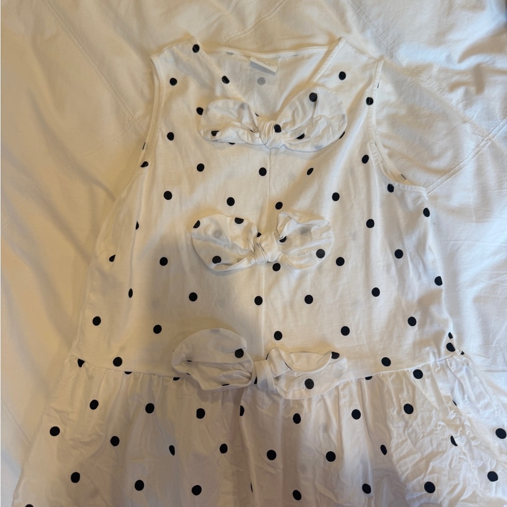 Zara White Polka Dot Tank Top